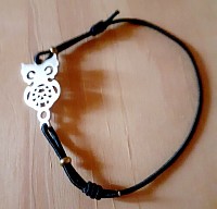 Bracelet spirituel hibou, bracelet métal, animaux totem, hibou, bijoux hibou