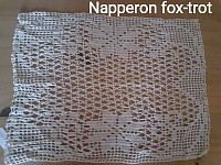 Napperon, fox-trot, fait main, main, au crochet, crochet, coton, 100% coton