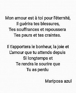 Extrait de la poésie de mon coeur