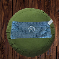 Pochette bleue en coton