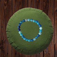 Bracelet agate marine craquelé