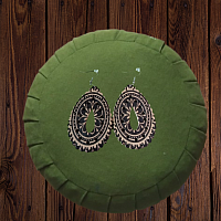Boucles d'oreilles écologique en bois brune et noire