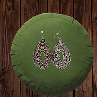 Boucles d'oreilles écologique tricolore en bois
