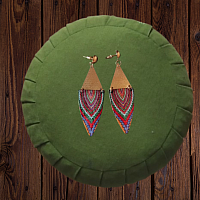 Boucles d'oreilles ethnique en bois