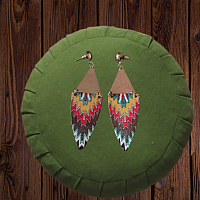 Boucles d'oreilles écologique éclair en bois