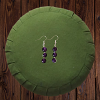 Boucles d'oreilles céleste améthyste