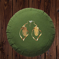 Boucles d'oreilles spirituelle doré hibou