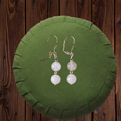 Boucles d'oreilles en quartz rose