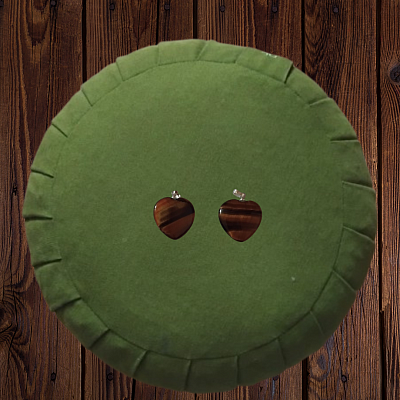 Pendentif coeur en oeil de tigre