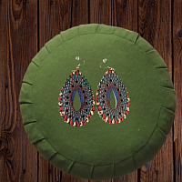 Boucles d'oreilles écologique motif losange en forme de goutte