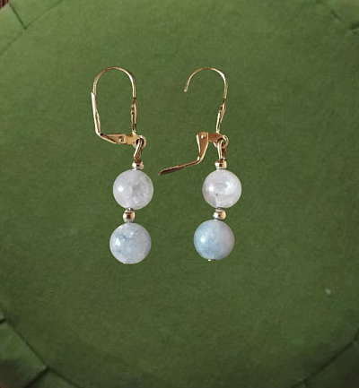 Boucles d'oreilles aigue marine