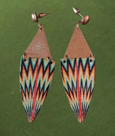 Boucles d'oreilles en bois