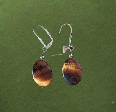 Boucles d'oreilles oeil de tigre