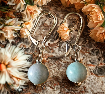 Boucles d'oreilles en amazonite