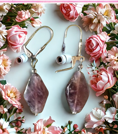 Boucles d'oreilles améthyste
