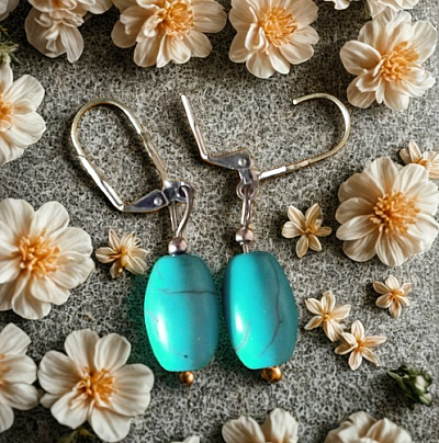 Boucles d'oreilles turquoise