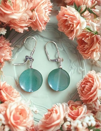 Boucles d'oreilles aventurine naturelle