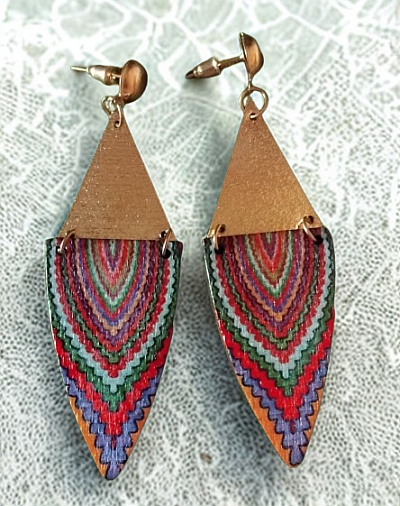 Boucles d'oreilles en bois