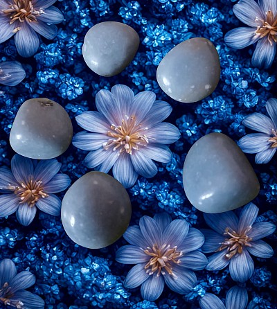 Pierre roulé angélite