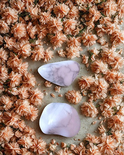 Pierre roulée howlite